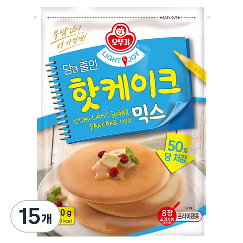 오뚜기 라이트 앤 조이 당을줄인 핫케이크 믹스, 400g, 15개
