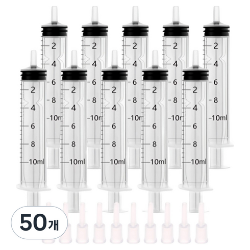 다온셀렉트 무한잉크 충전 석션팁 포함 석션주사기 10ml, 혼합색상, 50개