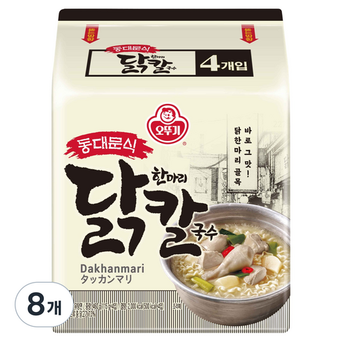 오뚜기 동대문식 닭한마리 칼국수 4p, 460g, 8개
