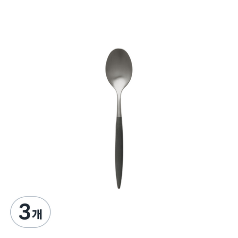 까사무띠 아모르 무광 실버 티 스푼, 차콜, 3개