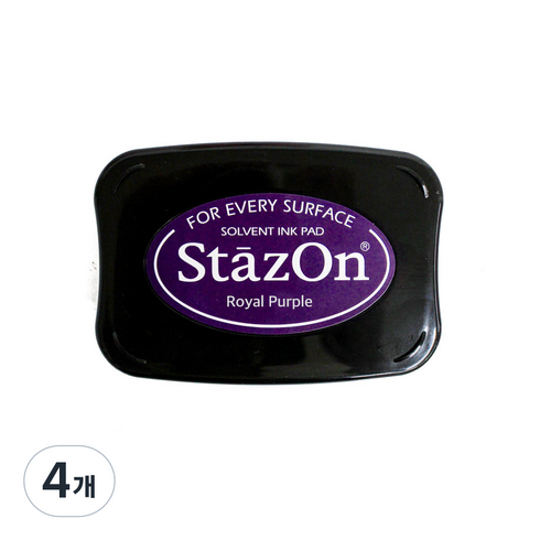 StazOn 츠키네코 유성잉크패드, sz-101 Royal Purple, 4개