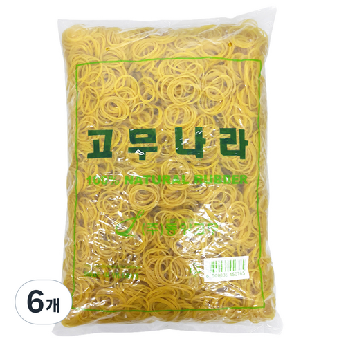 고무나라 고무밴드 1kg 40 x 1.3 mm, 6개