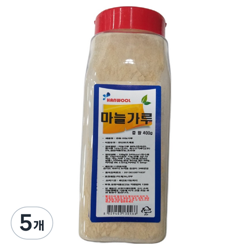 한울식품 마늘가루 80%, 400g, 5개