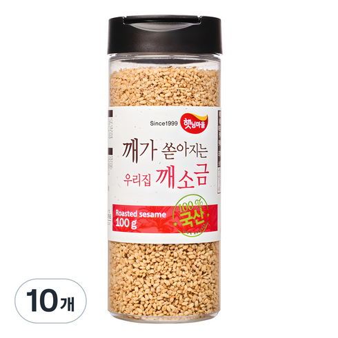 햇님마을 국산 100% 깨가 쏟아지는 우리집 깨소금, 100g, 10개