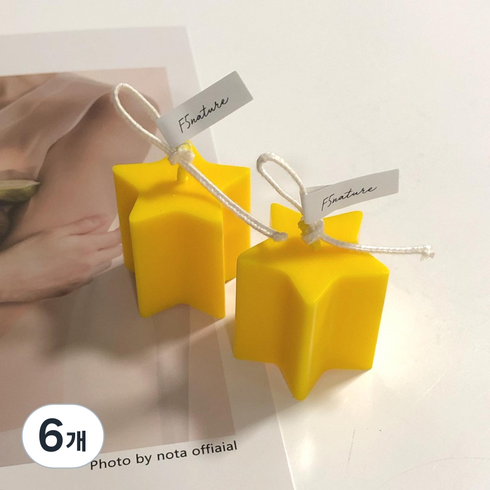 F5NATURE 크리스마스 오브제 별캔들, 러브스펠, 6개