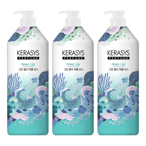 케라시스 그린 릴리 퍼퓸 린스, 3개, 1L