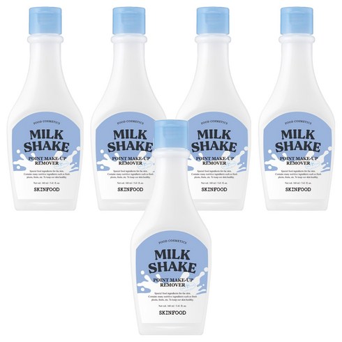 스킨푸드 밀크 쉐이크 포인트 메이크업 리무버, 160ml, 5개