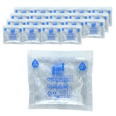 아이스원 물 100% 아이스팩, 20개, 1개입