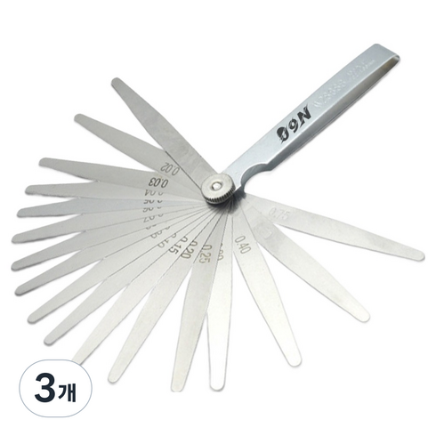 공구엔 틈새 17날 필러 게이지 리프형 100mm 100A-17, 3개