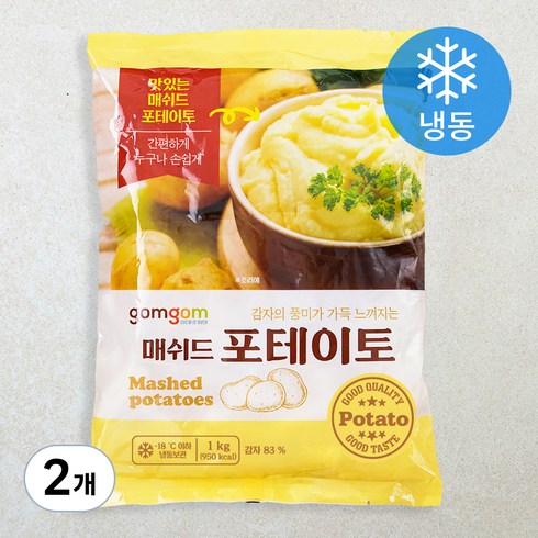 곰곰 매쉬드 포테이토(냉동), 1kg, 2개