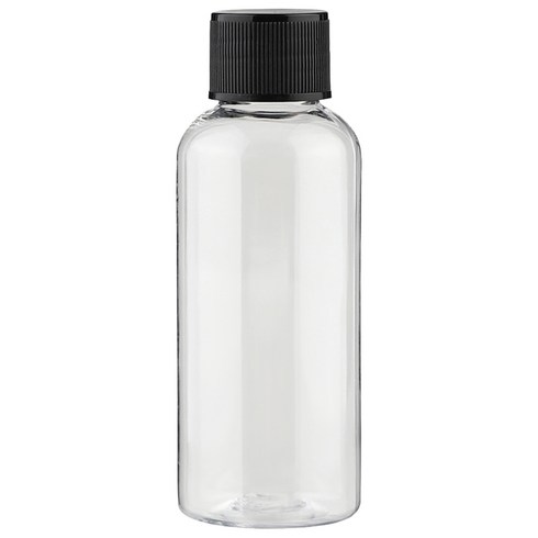 단마개 플라스틱 용기 50ml, 투명 + 블랙, 30개