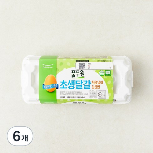 풀무원 무항생제 1+등급 초란, 10구, 6개