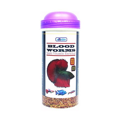아마존 블러드웜 건조장구벌레 사료, 250ml, 1개