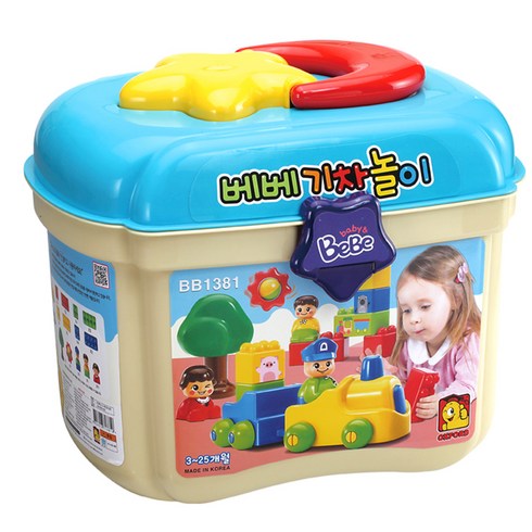 옥스포드 베베기차놀이 블록완구 BB1381, 혼합 색상