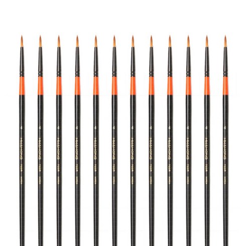 화홍 수채화붓 700R, 4호, 12개