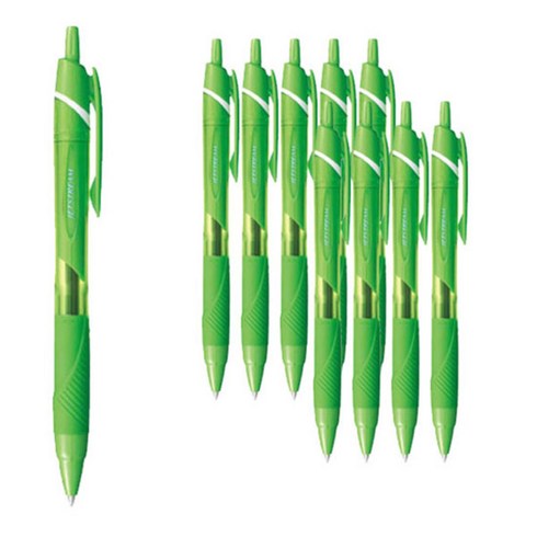 제트스트림 유성볼펜 SXN-150C-05 0.5mm, 라임그린, 10개