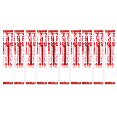 제브라 JK-0.5 리필심 0.5mm, 레드, 10개