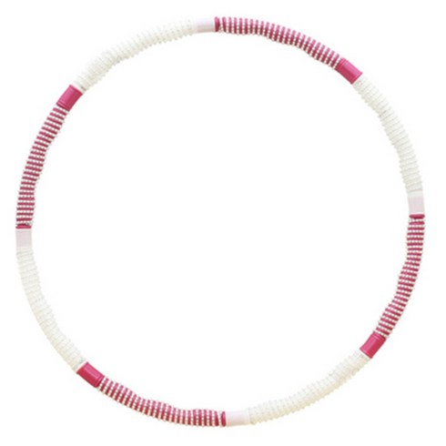 나리아 쥬얼리 참숯 지압 훌라후프, 1.8kg, PINK + IVORY, 1개