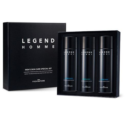 프럼네이처 레전드 옴므 스페셜 화장품 2종 세트, 애프터 쉐이브 150ml x 2p + 모이스처라이저 150ml, 1세트