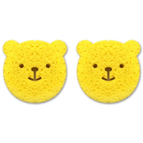 마니또 쥬쥬 베이비 바스 스폰지, 베어옐로우, 2개