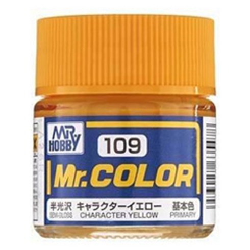 프라모델 도료 C-109 6개입, CHARACTER YELLOW(반광), 10ml