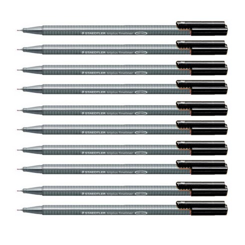 스테들러 트리플러스 화인라이너 334 수성펜 0.3mm, 9black, 10개