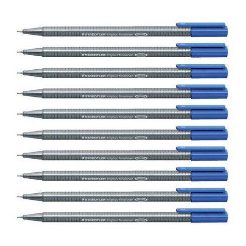 스테들러 트리플러스 화인라이너 334 수성펜 0.3mm, 30paleblue, 10개