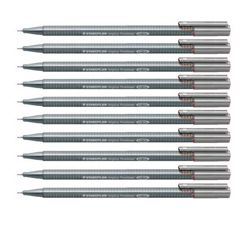 스테들러 트리플러스 화인라이너 334 수성펜 0.3mm, 82lightgrey, 10개