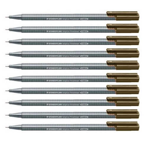 스테들러 트리플러스 화인라이너 334 수성펜 0.3mm, 76brown, 10개