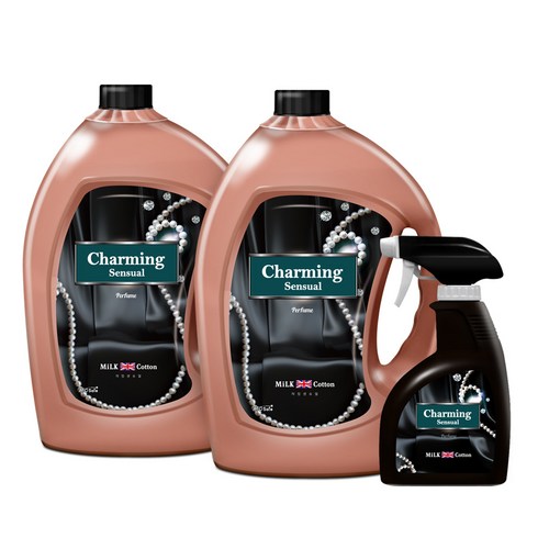 아토세이프 대용량 섬유향수 3L x 2p + 공병용기 450ml, 챠밍센슈얼, 1세트