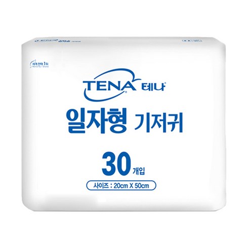 테나 일자형 성인기저귀 서브패드 남녀공용, 30매입, 1개, 20cm x 50cm