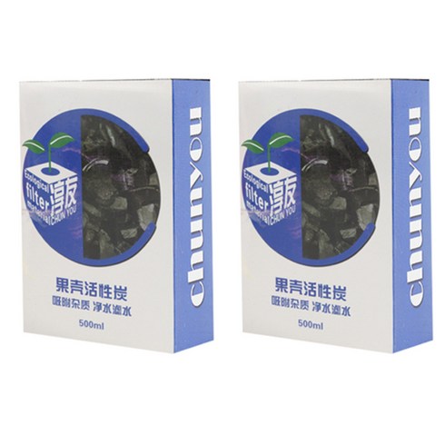 천우 활성탄 여과재, 500ml, 2개