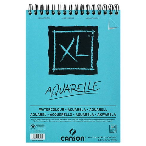 캔손 XL Watercolor 스케치북 300g, A4, 1개