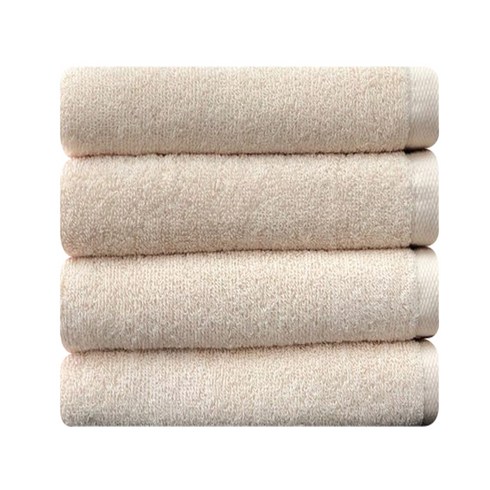 송월타월 라이트무지 세면타월 130g 30수 면사, 베이지, 4개