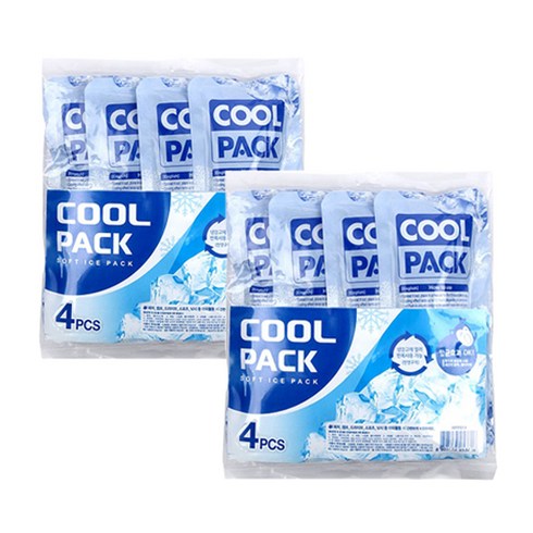 락앤락 아이스쿨팩 직사각 70g HPP013S4, 4개입, 2개