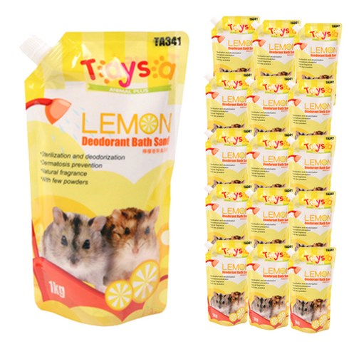 TAYSA 햄스터모래 레몬향, 1kg, 16개