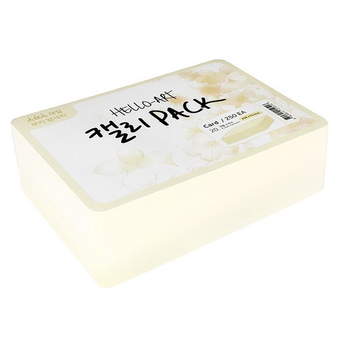 종이문화 헬로우아트캘리팩 스므스 카드, 20 크림, 250매입