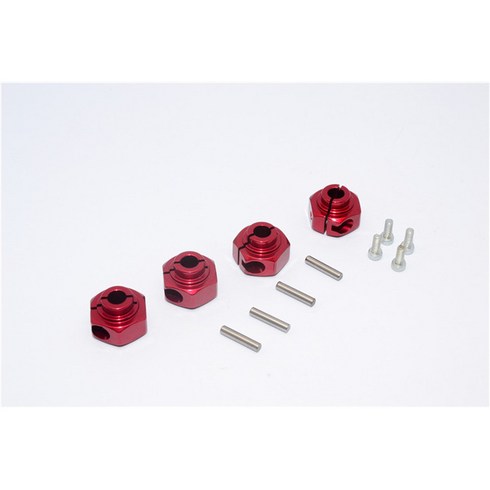 GPM AXIAL SMT10 ALUMINIUM Hex Adaptors 12mm 4p 세트, R, 1세트