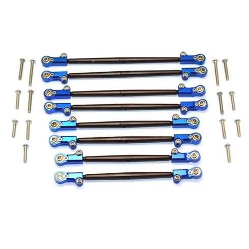 GPM Aluminium Front + Rear Rod Link With Aluminium Ends 8p 세트, B, 1세트