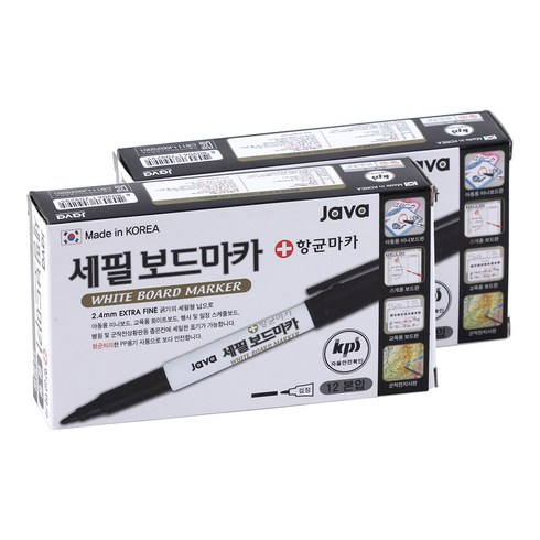 자바펜 세필 보드마카, 검정, 24개