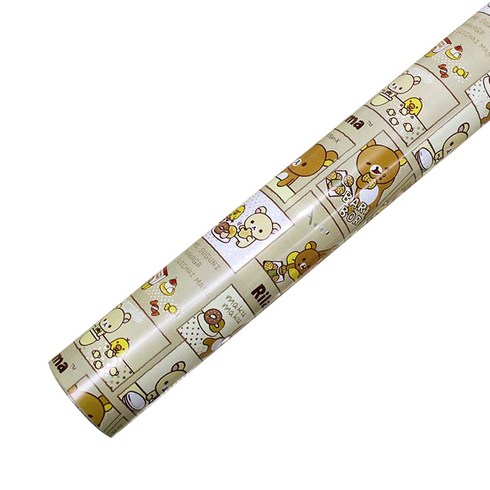 리락쿠마 증착롤 포장지 대 53cm x 12m, 베이지, 1개