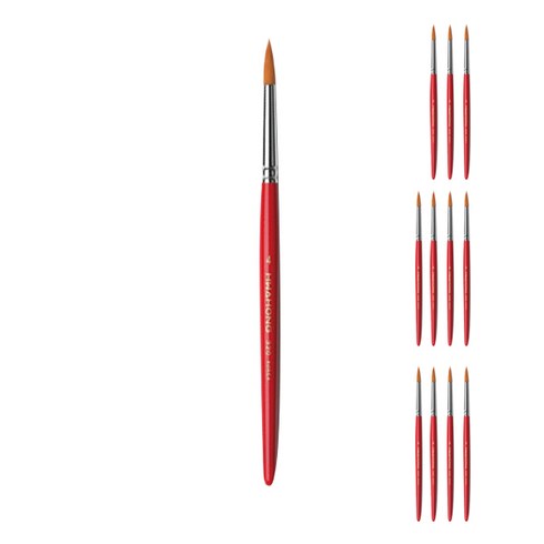 화홍 세필붓 320R, 4호, 12개