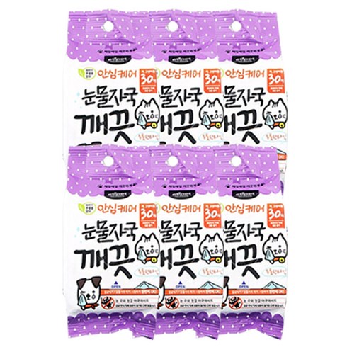 에티펫 눈물자국 깨끗시트 30p, 150g, 6개