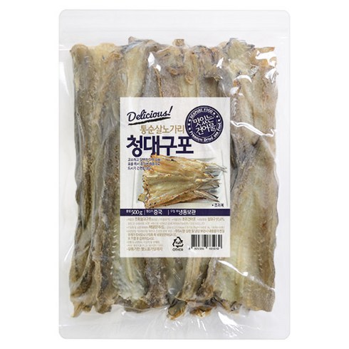 해맑은푸드 통순살노가리 청대구포, 500g, 1개