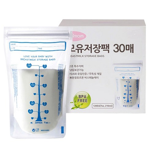 유니맘 모유저장팩 210ml, 30개입, 100개