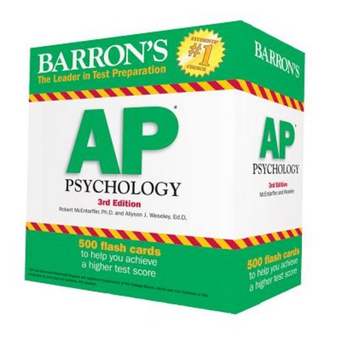 Barron's AP Psychology Flash Cards 3rd Edition Other, Barron's Educational Series