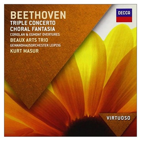 LUDWIG VAN BEETHOVEN - TRIPLE CONCERTO/ BEAUX ARTS TRIO KURT MASUR VIRTUOSO EU수입반, 1CD