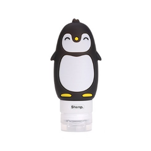 나이스마켓 애니멀 실리콘 공병, 1개, 90ml, 블랙펭귄