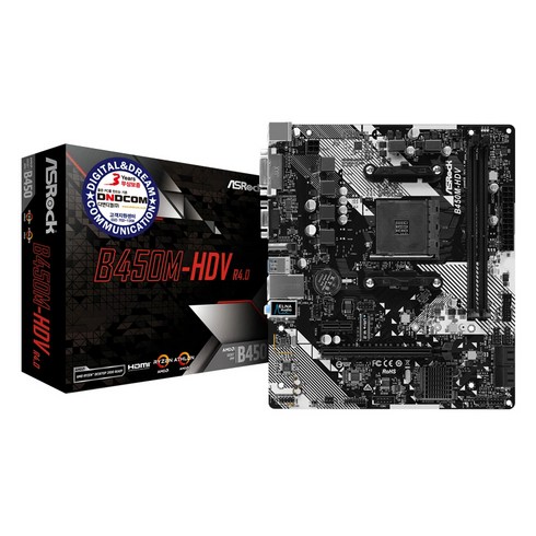ASRock B450M-HDV R4.0 (디앤디컴), B450M HDV R4.0