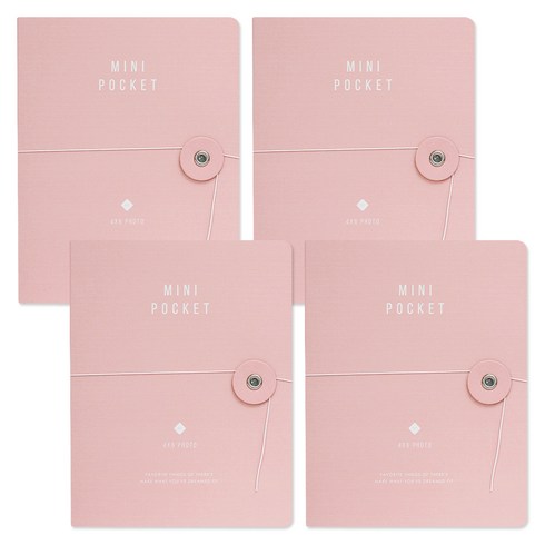 데얼스 4X6 미니포켓 앨범 4p, 핑크, 20매
